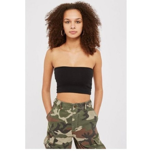 🛍2/$25🛍Topshop Ribbed Knit Bandeau Tube Top - Picture 1 of 7